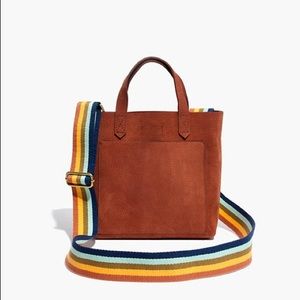 Madewell Crossbody in Nubuck Leather Rainbow Strap